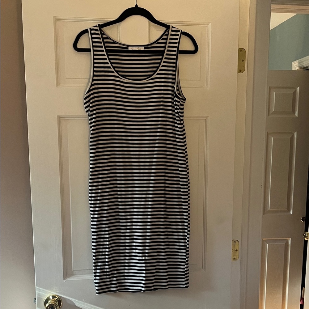 Motherhood Maternity Striped Navy and White Tee